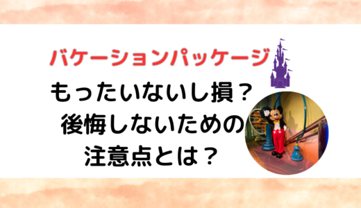 バケーションパッケージはもったいないし損？後悔しないための注意点とは？